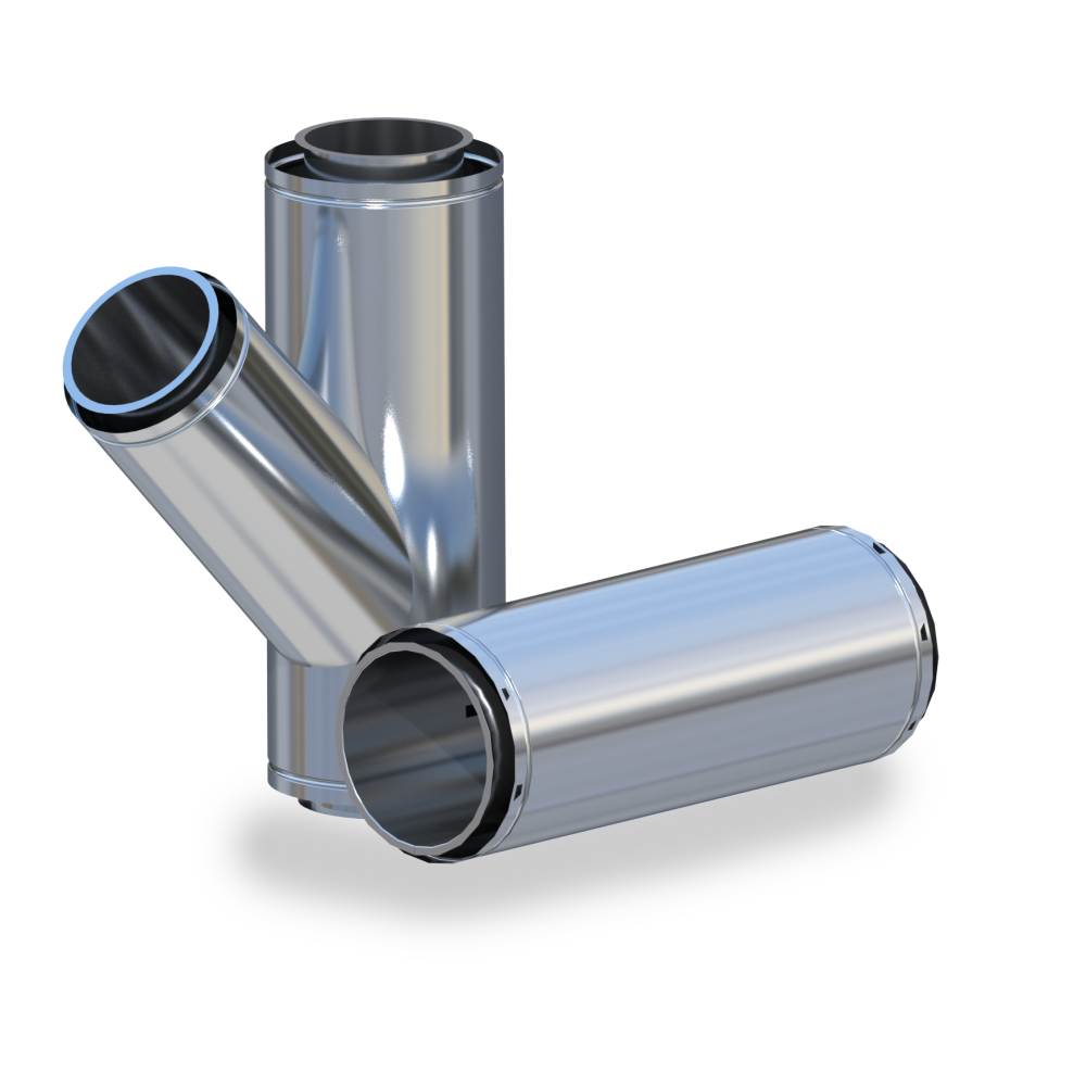 Enervex PowerStack stainless steel vent sections and fittings