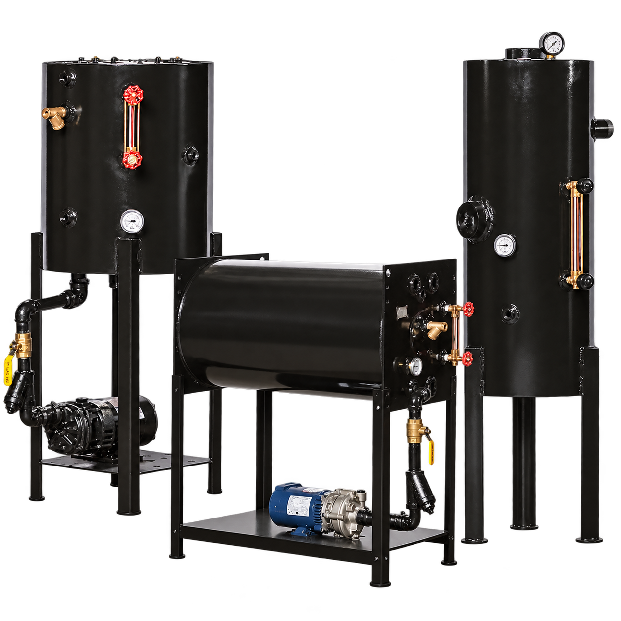 PEP vertical and horizontal boiler feed systems with a blowdown separator