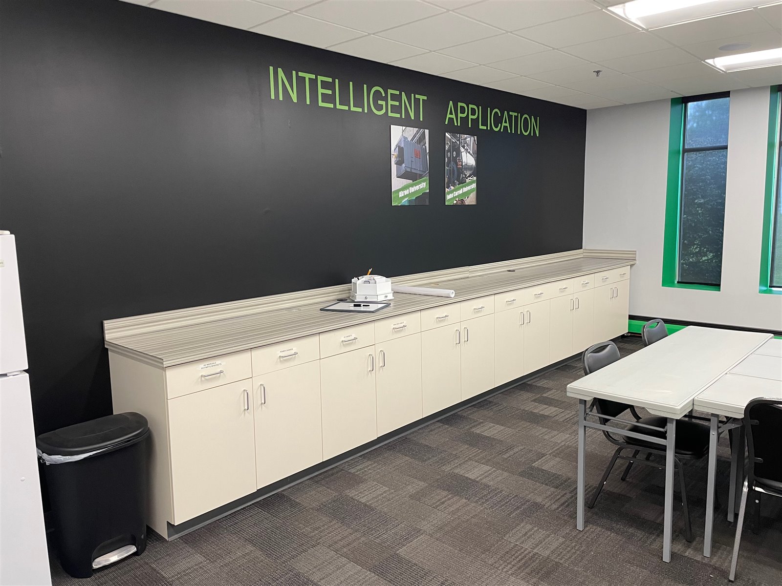 RME Training Center application wall and classroom